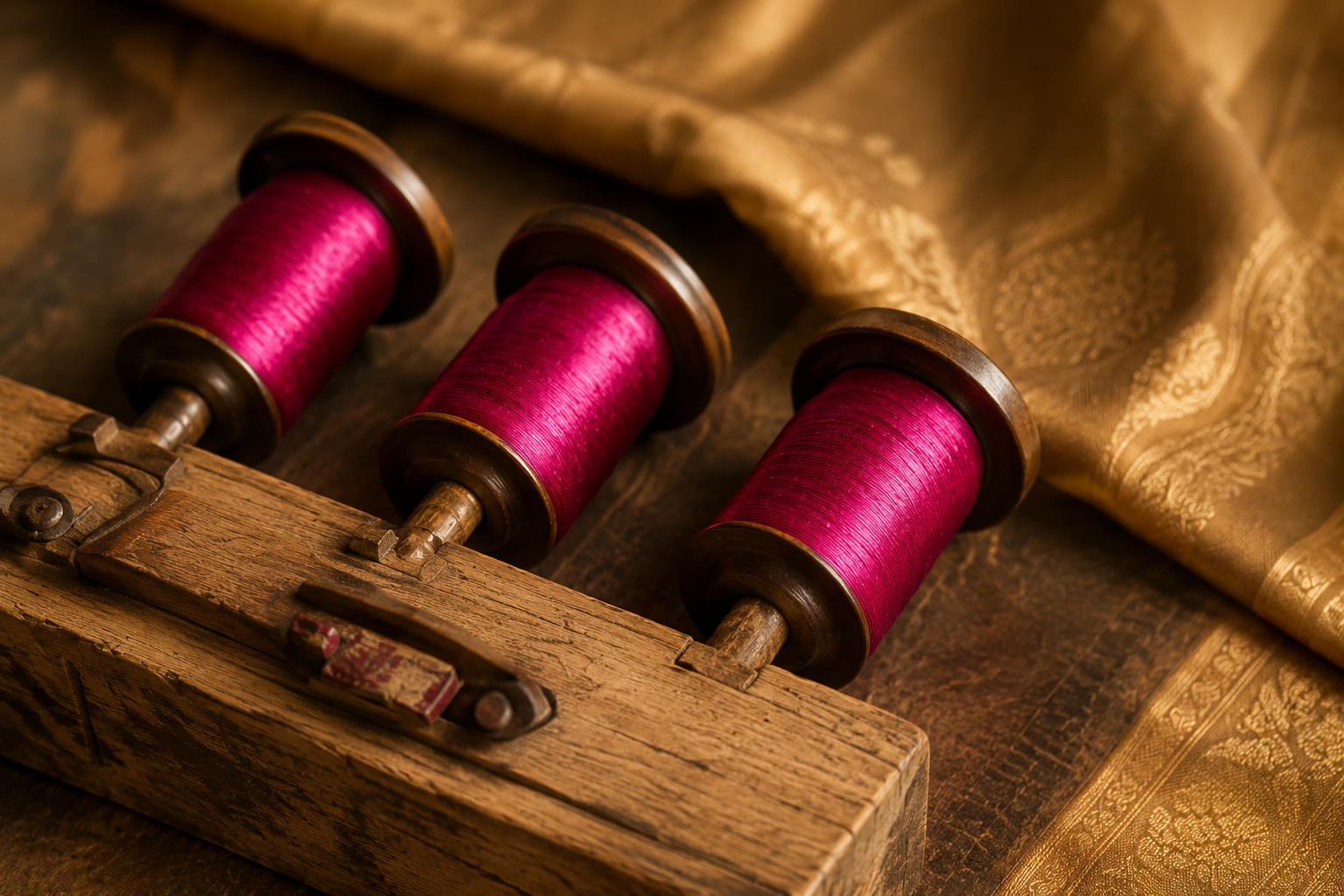 Finest silk thread spools